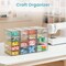 4 Set Clear Desk Organizer, Pen Organizer with 16 Drawers, Acrylic Desktop Organization and Storage for Office Supplies, Pen, Makeup, Art Craft, Jewelry